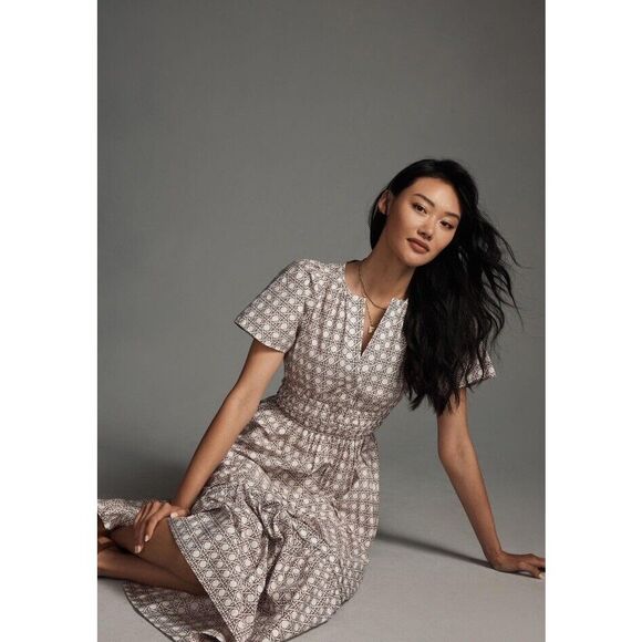 New Anthropologie The Somerset Maxi  Dress In Crimson Size Small - Picture 2 of 9